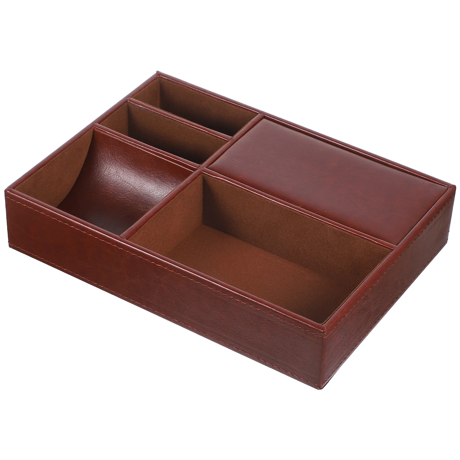 

Storage Box Faux Jewelry Case For Ring Earring Necklace Watch Organizer Vintage Trinket Box Nightstand Dresser