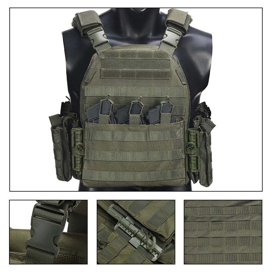 

Системный жилет MOLLE для быстрой разборки, регулируемая и прочная куртка, снаряжение для охоты и приключений на открытом воздухе