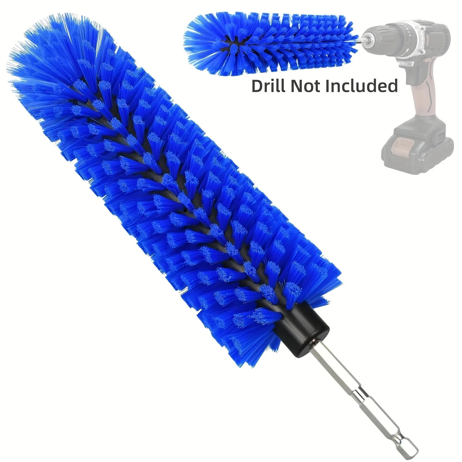 Escova de Furadeira para Rodas de Carro e Garrafas, Escova de Limpeza Automotiva de Alta Densidade para Rodas, Motores, Escapamentos (1 Pacote de Escova de Roda para Furadeira)