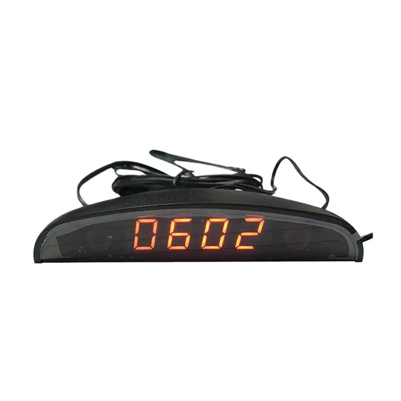 LED car clock, electronic clock, touch button, time, dual temperature, voltage display, car electronic meter, red and blue