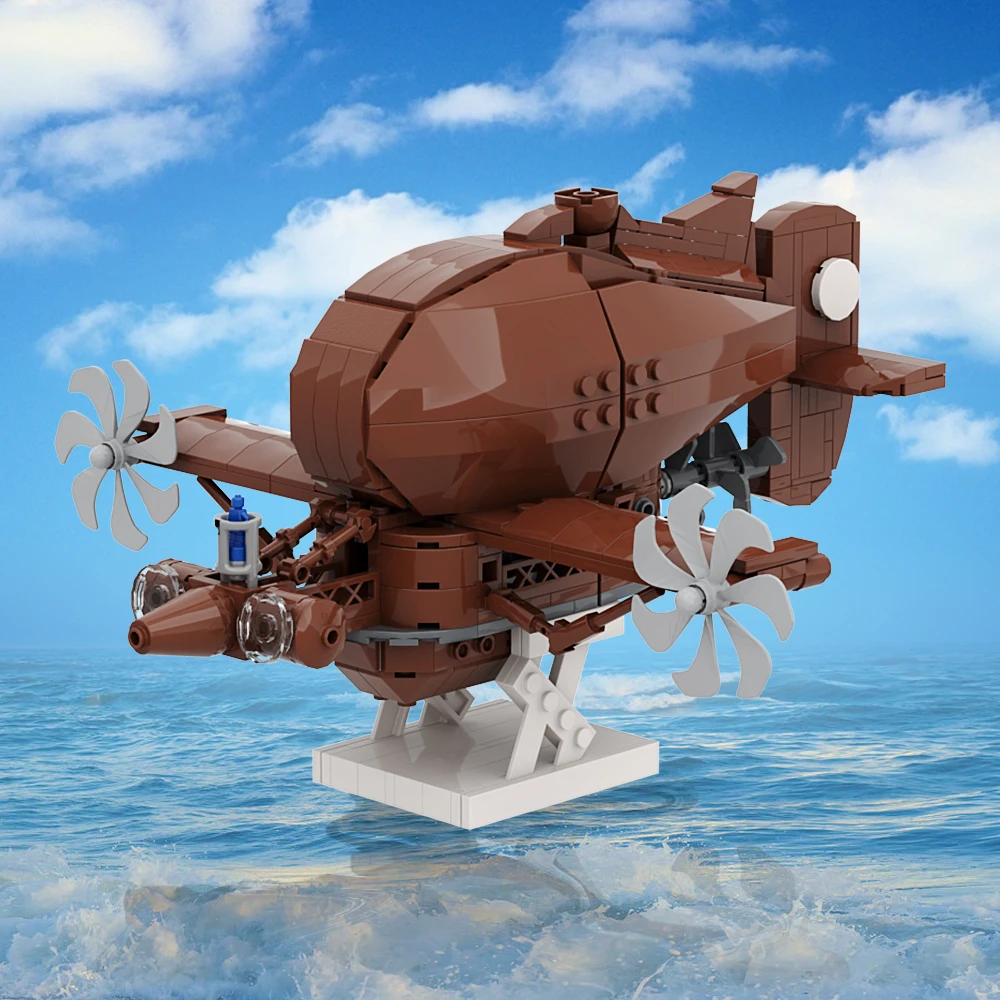 

MOC дизайн тигровый мотыль подводная лодка Модель Кирпичи Летающий корабль Subnautica набор строительных блоков игрушки для детей Подарки