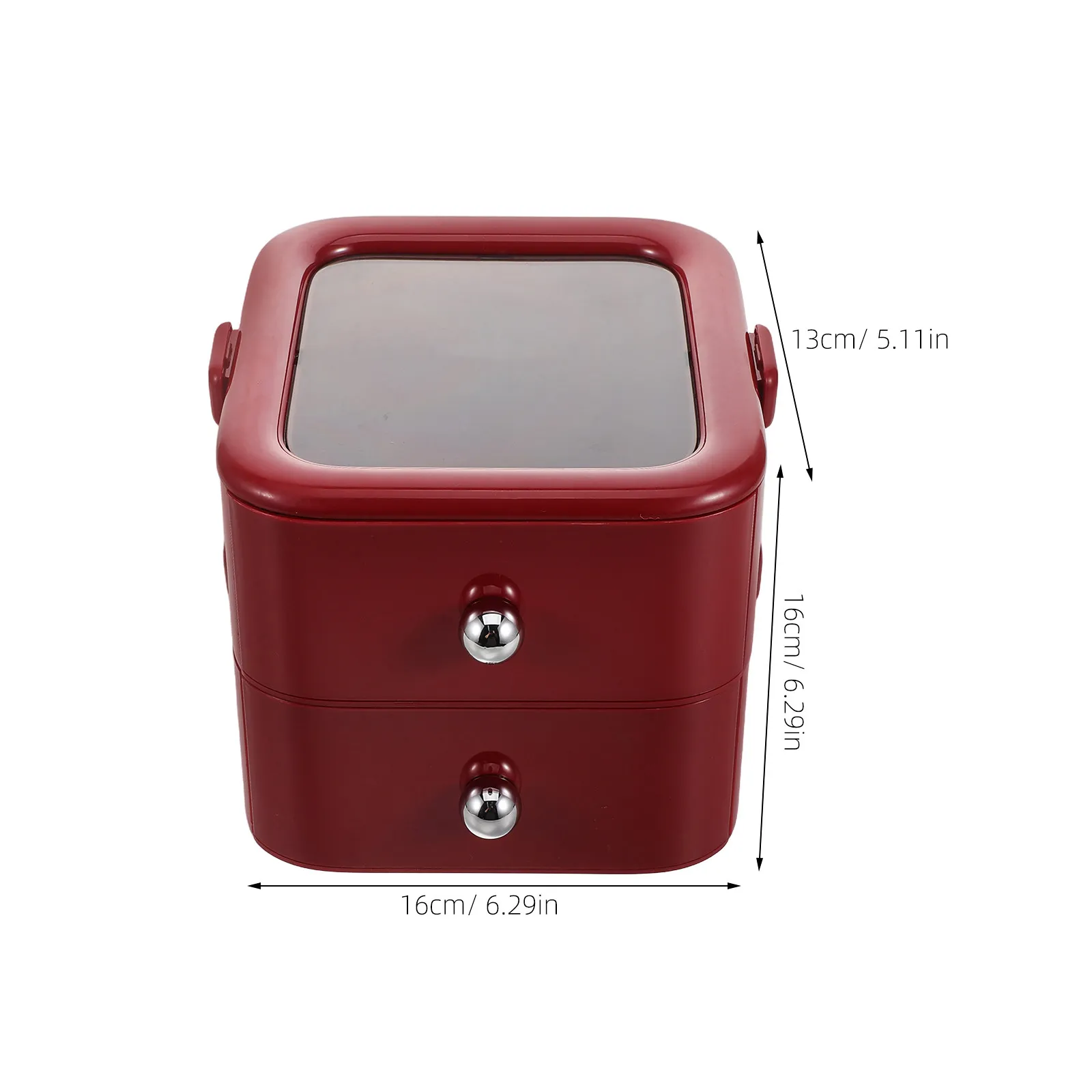2 Layer Press on Nail Display Box Elegant Nail Art Organizer Case for False Nails Jewelry Storage Portable Dust Resistant