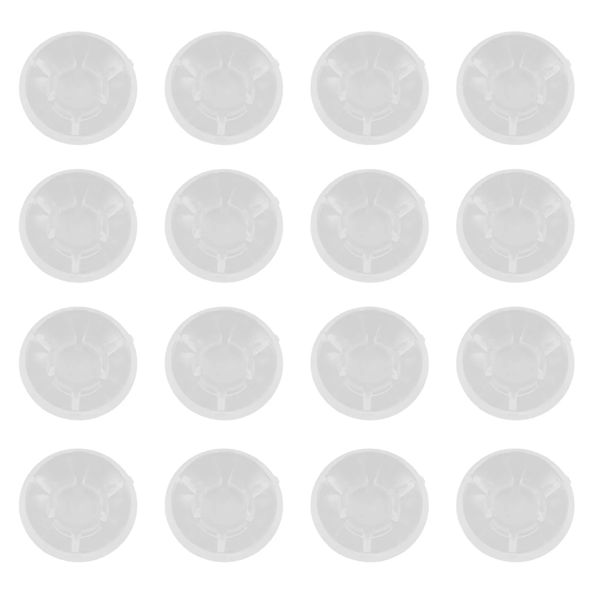 16 Pack Clear Mushroom Style Guitar Effect Pedal Footswitch Toppers Foot Nail Cap Protection Cap for Guitar Effect Pedal YLH