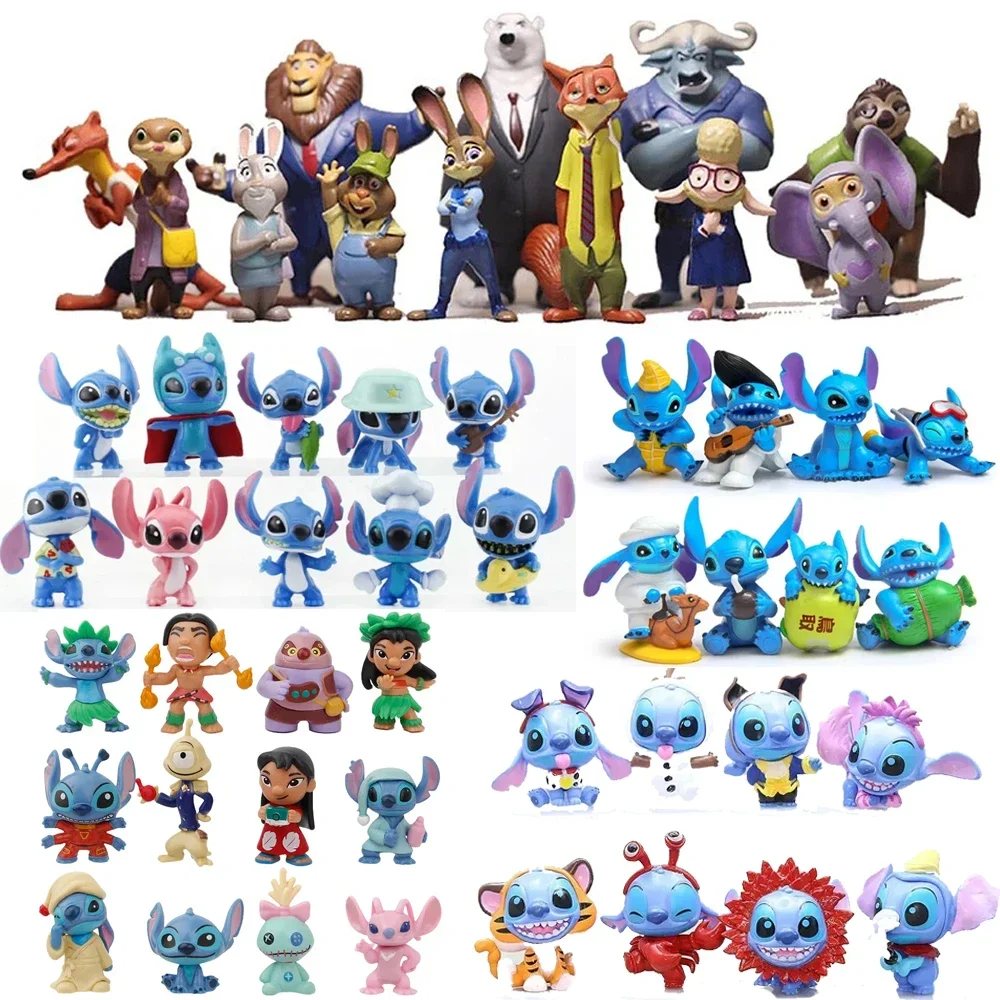 & Disney Zootopia animales Gabby casa de muñecas Stitch Cosplay figuras de Anime juguetes figuras de acción de Anime muñeca niños regalo de cumpleaños