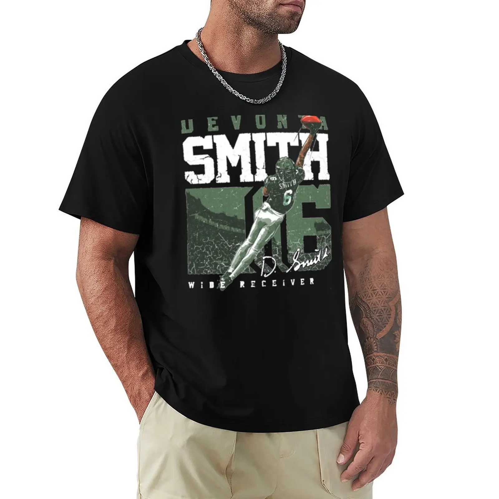 Футболка DeVante Smith с модным принтом, повседневная, с коротким рукавом