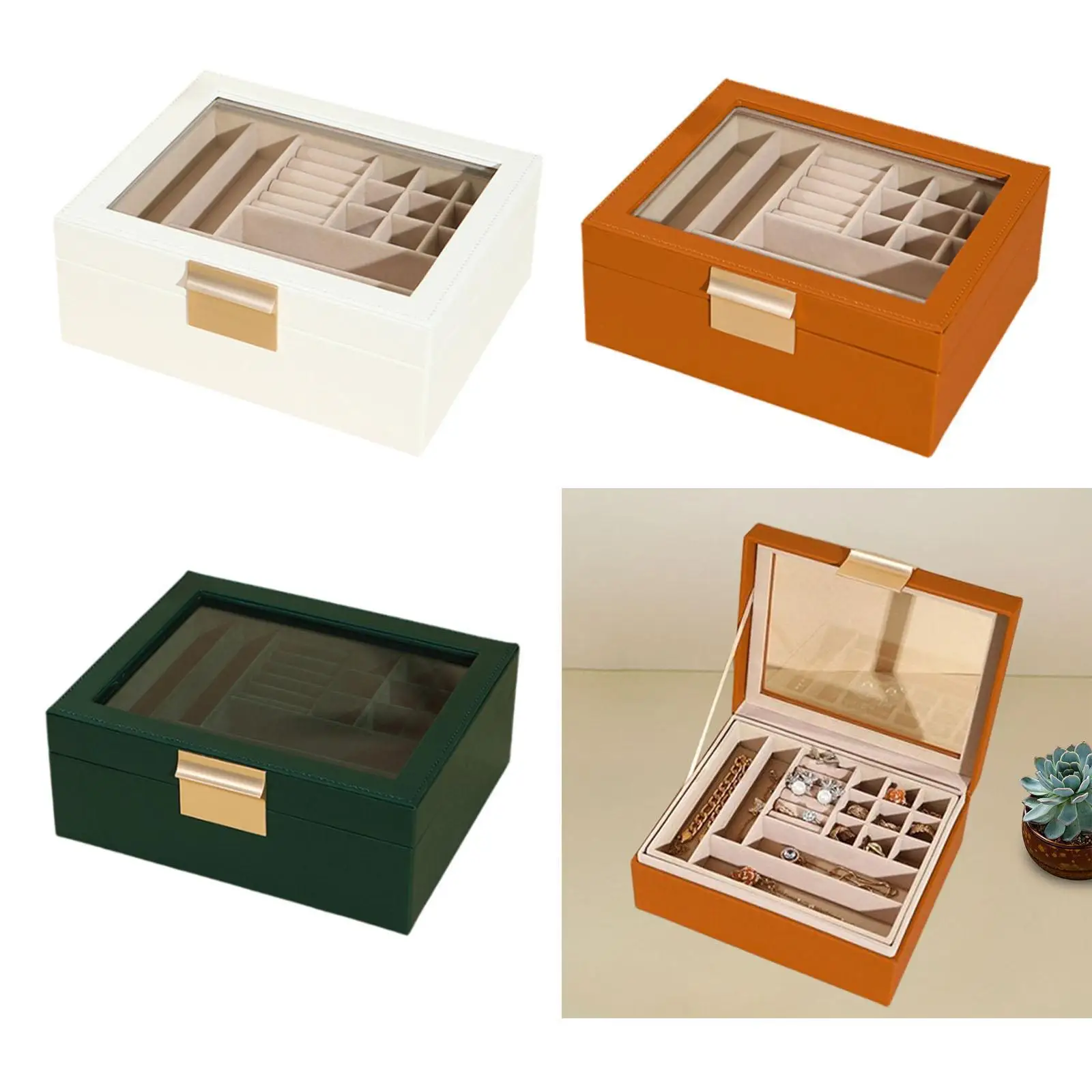 กล่องเก็บเครื่องประดับ กล่องจัดระเบียบเครื่องประดับ ของขวัญสำหรับผู้หญิง