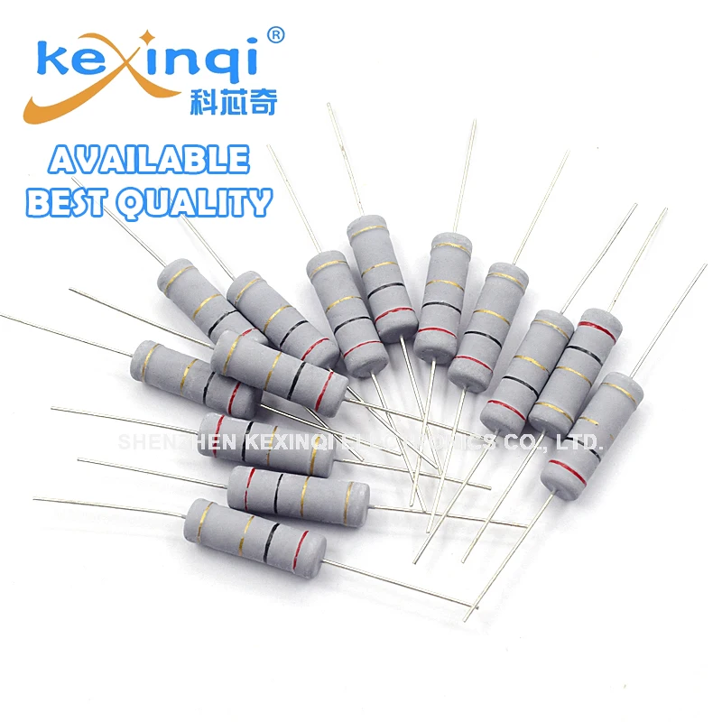 

10pcs 5W 5% Carbon Film Resistor 1R ~ 1M 2.2R 10R 22R 47R 51R 100R 150R 470R 1K 4.7K 10K 47K 1 2.2 10 22 47 51 100 150 470 Ohm