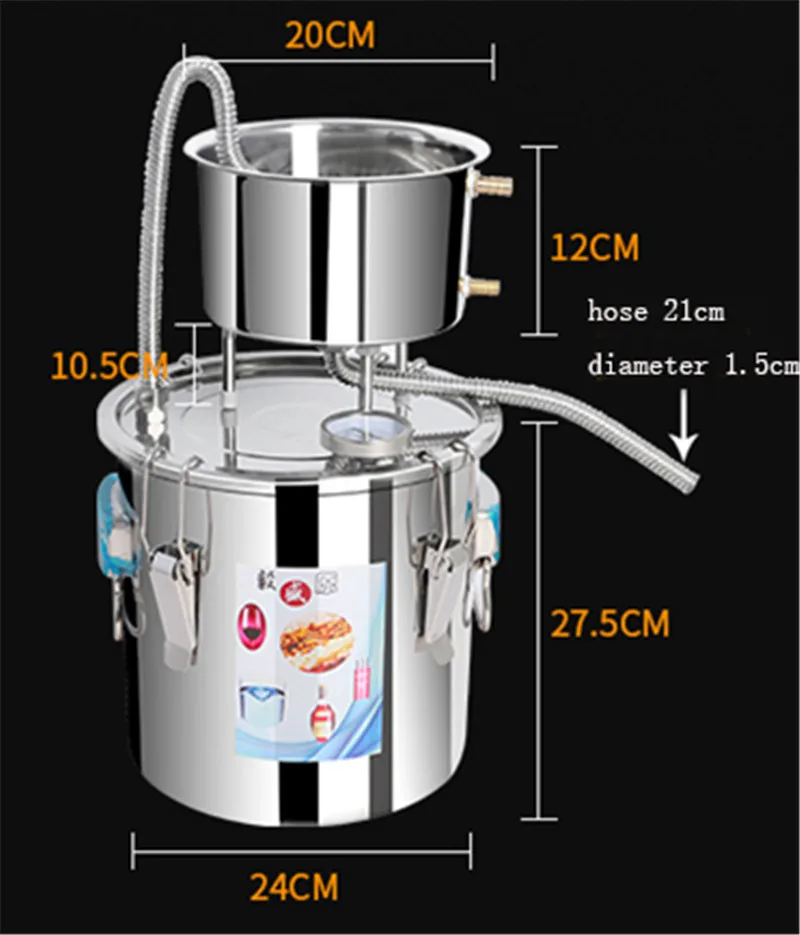 Alcohol liquor spirits distillers wine making brandy liquor wine fermentation distillation 2 in 1  10L 1set