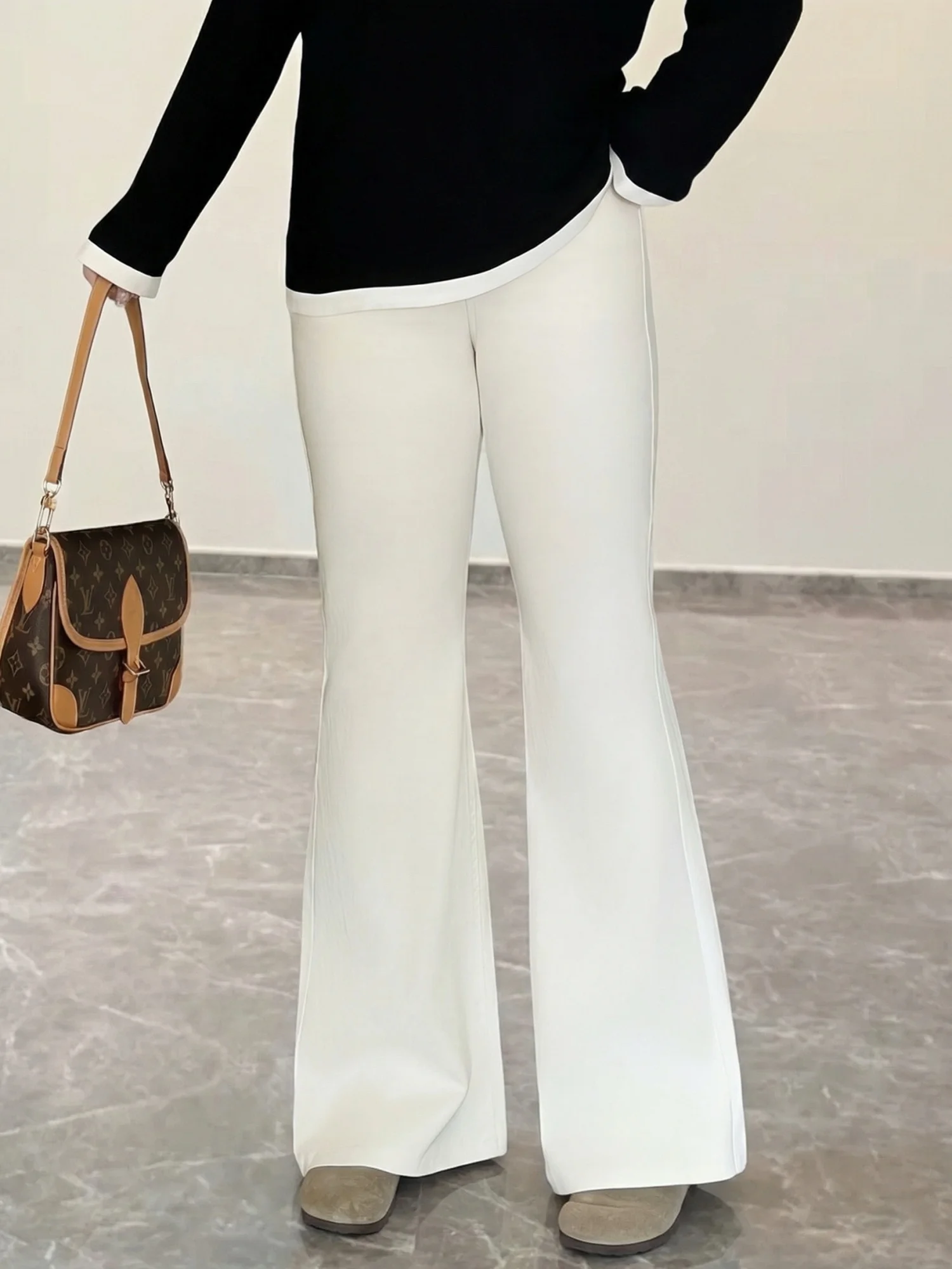 

High Waist Straight Leg Casual Fashion Jeans plus Size Women's Spring New Style Slimming Capri Pants Comfortable Cotton Blend