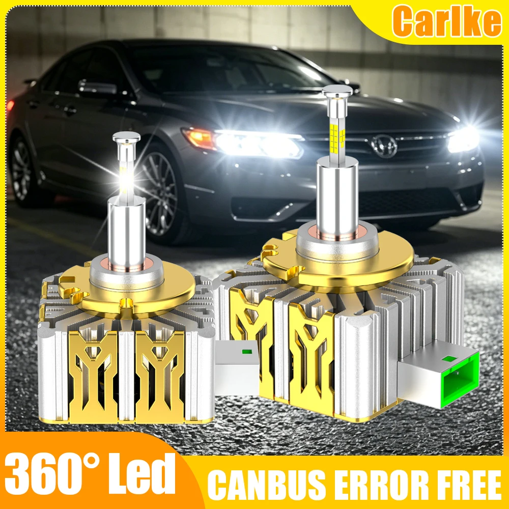 

Carlke 360 LED Headlight D1S D3S LED Bulb Canbus Decoder 1:1 Hid Xenon D2S D4S D5S D8S Car Light D1R D2R D3R D4R Plug & Play 12V