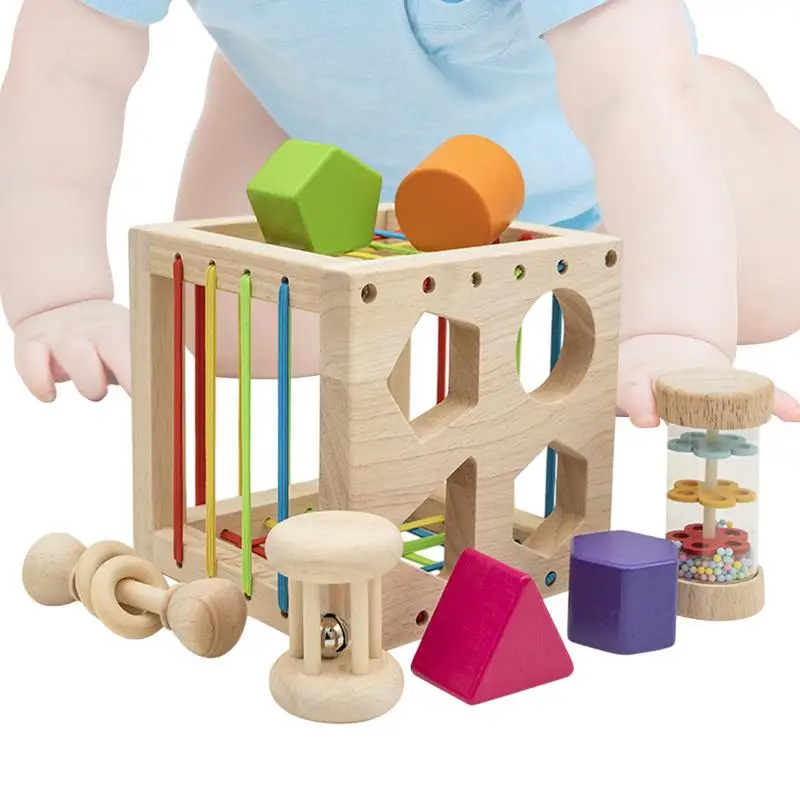 

Sensory Fine Motor Toy Shape Sorting Matching Toddler Cube Toy Aged 1-3 Years Old Boys Girls Develop Fine Motor Skills Activity