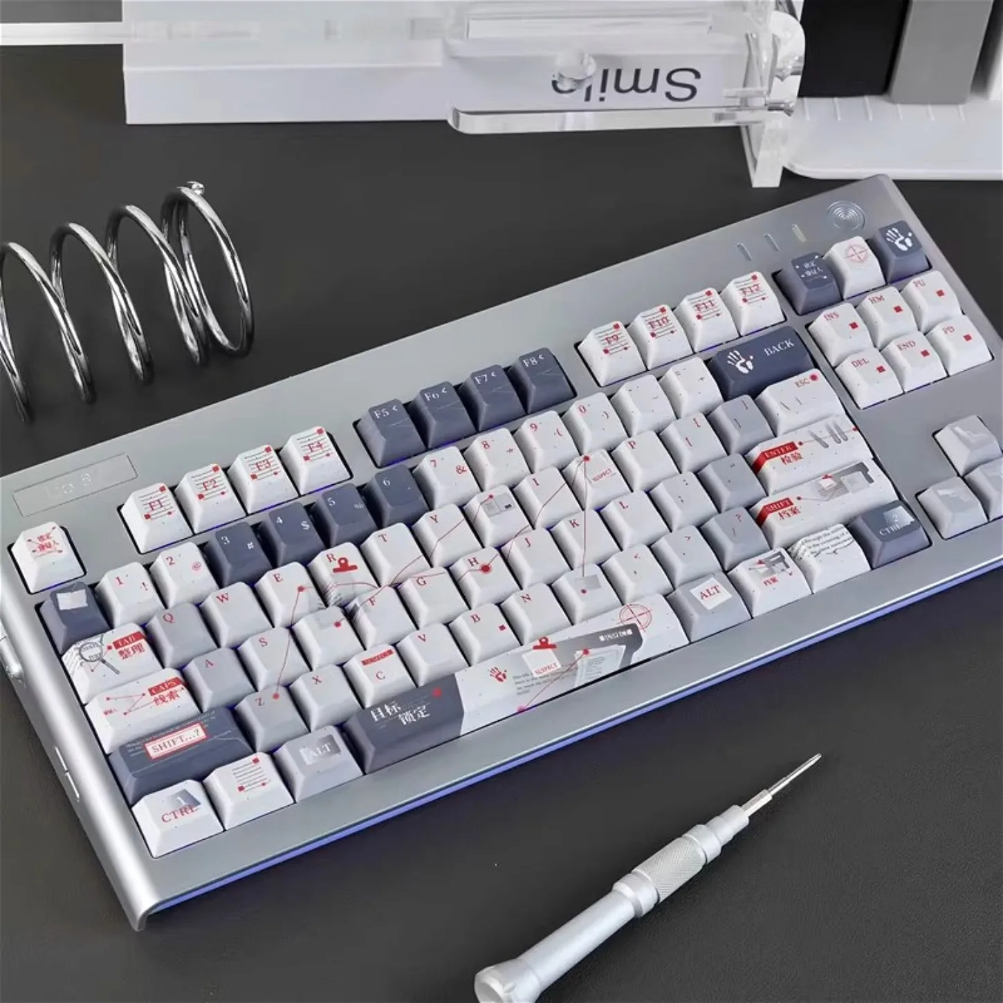 

Investigation Team Keycaps with High Aesthetic Value PBT Cherry 130 Keys Compatible with Mechanical Keyboard 60 68 75 87 98 108