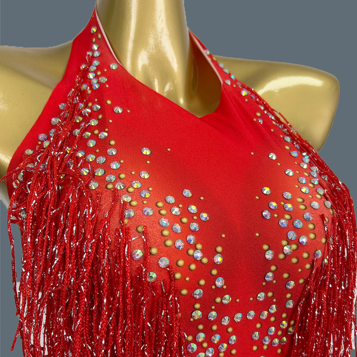 

Sparkly Crystals Tassel Spandex Bodysuit for Women Gig Stage Show Sexy Sleeveless Costume Nightclub Showgirl Bodysuit Lliusu