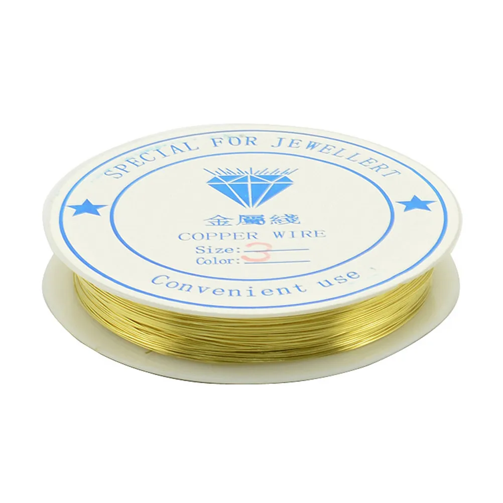 5 Rolls Assorted Hue 0.5mm High Conductivity Copper Wire Smooth Bendable Jewelry Wire for Beading Crafting Wrapping Hat Making
