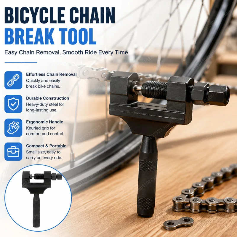 Remover Separator Motorcycle Chain Breaker Chain Extractor Assembly Anti-Slip Handle Tricycle Bicycle Chain Cutter Riveting Tool