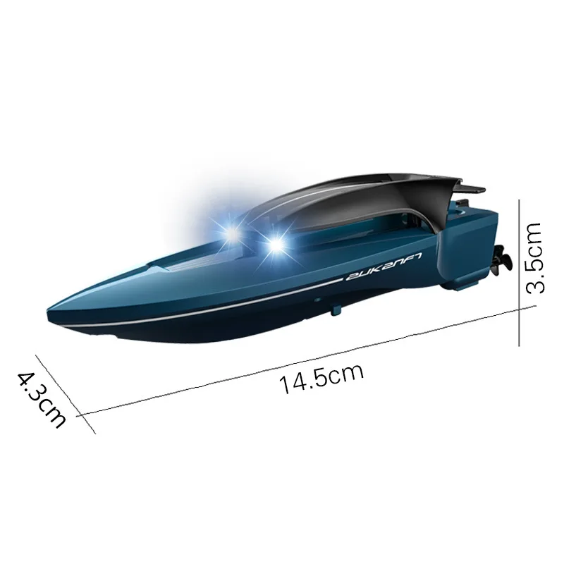 2,4g kabelloses Mini-Fernbedienungs-Schnellboot mit Licht lade fernbedienung Boot Kinder elektrisches Simulations modell Spielzeug