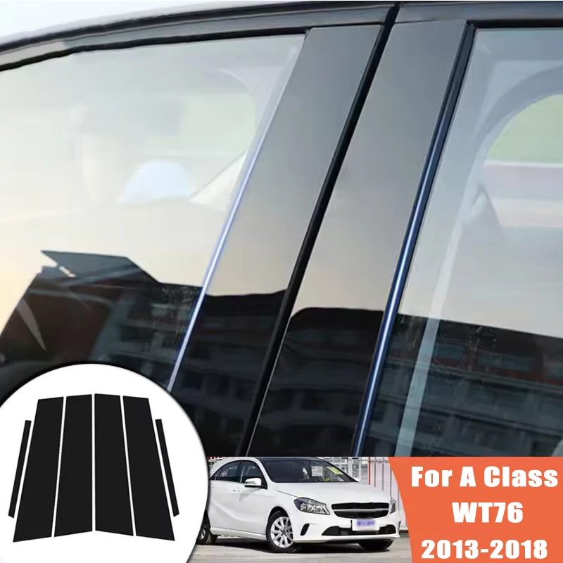 

Glossy Black Carbon Fiber Window Door Deal B C Pillar Post Cover Sticker For Mercedes Benz A Class W176 2013-2018 2014 2015 2016