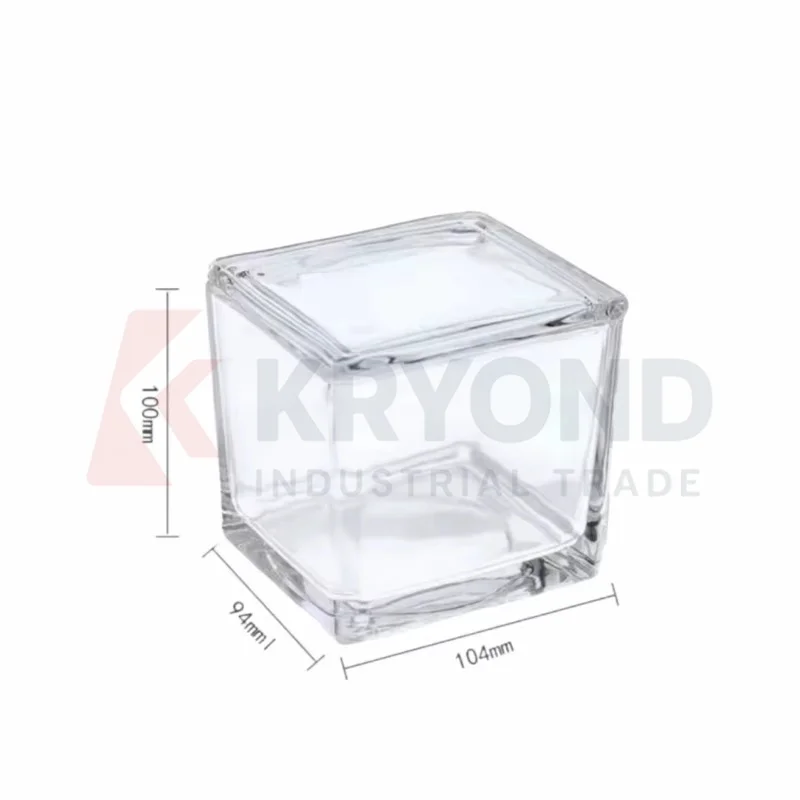 Staining Cells Glass Dyeing Tank Square Staining Tank for Up to 30 Microscope Slides 76x26mm Thick Walls with Cover