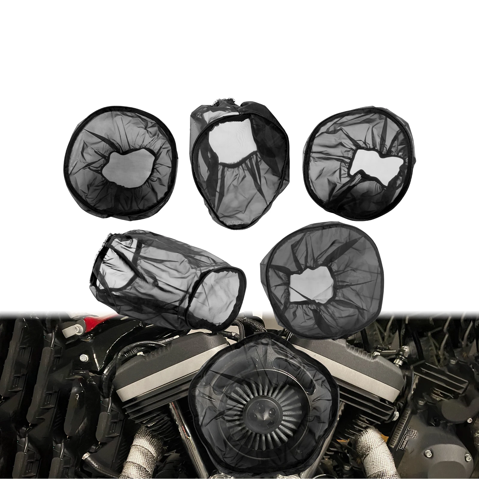 Motorcycle Air Filter Rain Sock Universal For Harley Touring Street Glide Softail Sportster Waterproof Protective Filter Cover