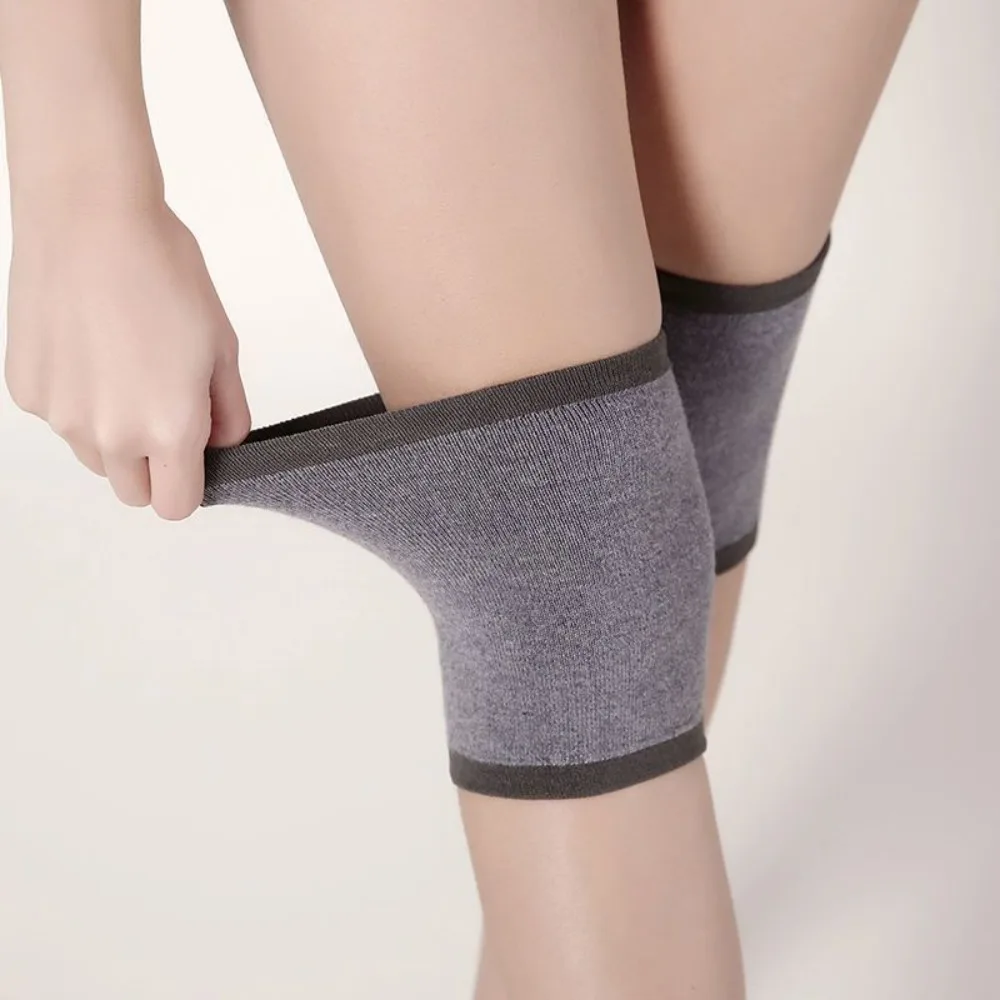 Warm Cotton Sports Knee Pads Stripe Black Grey Compression Knee Brace Elastic Compression Knee Pads Outdoor