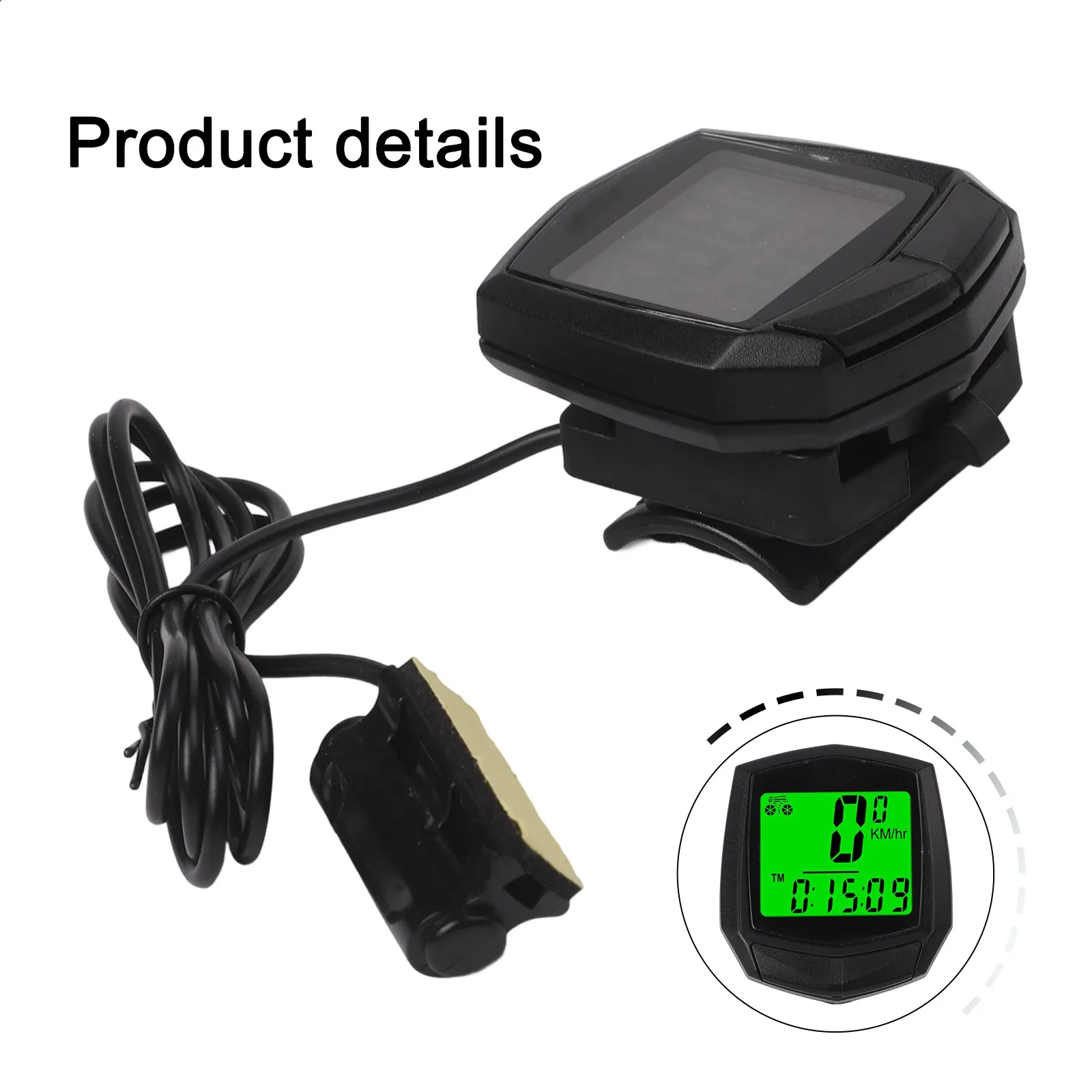 عداد السرعة المقاوم للماء، عداد السرعة متعدد الوظائف، مادة ABS، بناء دقيق، تتبع المقاييس، مدمج وخفيف الوزن