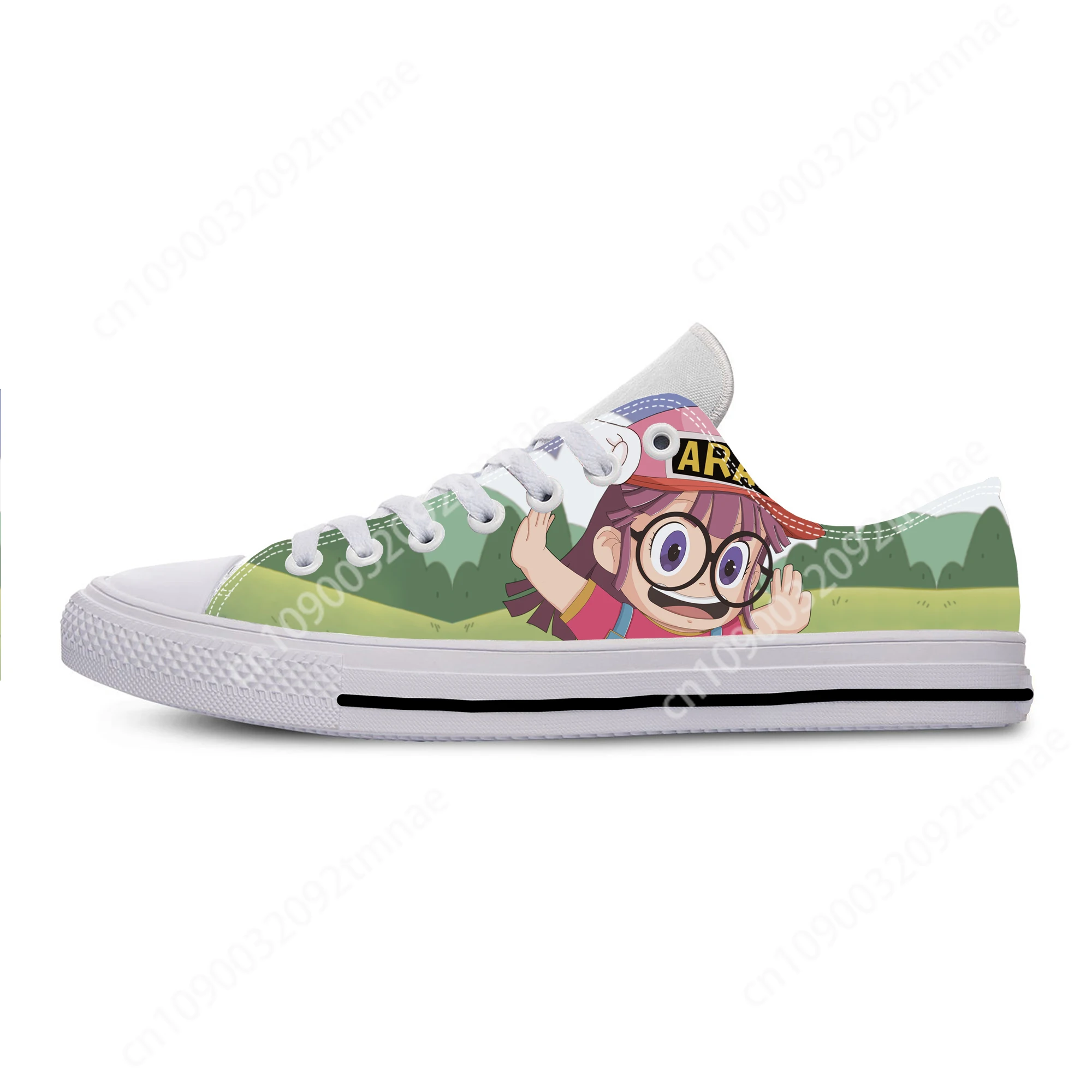 

Japanese Anime Manga Cartoon Comic Arale Dr Slump Casual Cloth Shoes Low Top Lightweight Breathable Custom Men Women Sneakers