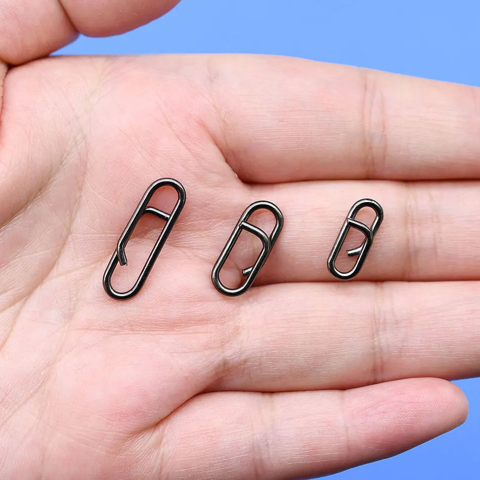120Pcs Power Angeln Clips Salzwasser Angeln Snap Edelstahl Angeln Schnell Clips Locken Stecker Süßwasser Angelgerät – Detail 4