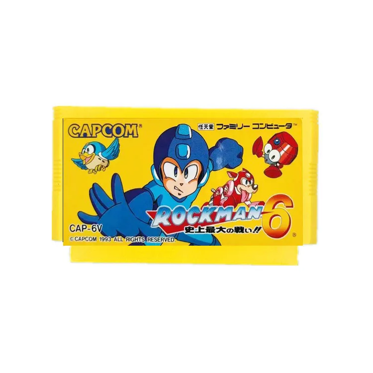 ROCKMAN6 Game Cartridge for FC Console 60Pins Video Game