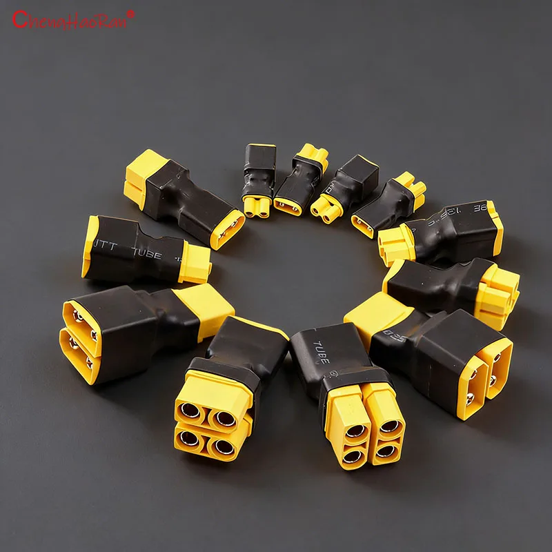 

Chenghaoran 1PC 1 MaleTo 2 Female Adapter XT60/T Plug XT90 Series Parallel Direct Connection 1Female To 2Male DIY Connector