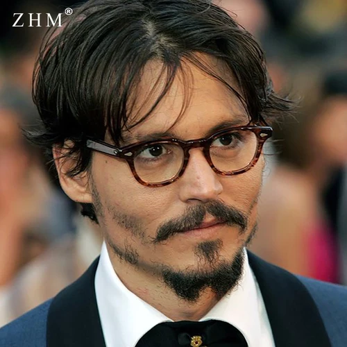Imagen 1 del producto Recién llegado, gafas estilo Johnny Depp, gafas graduadas redondas Retro para hombre, gafas de sol de lujo de diseñador óptico para mujer