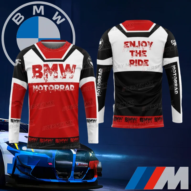

New 2025 BMW Quick-drying Long-sleeved High-end Luxury BMW Brand Casual T-shirt Bimmer Sports Breathable Cycling Suit Top Moto