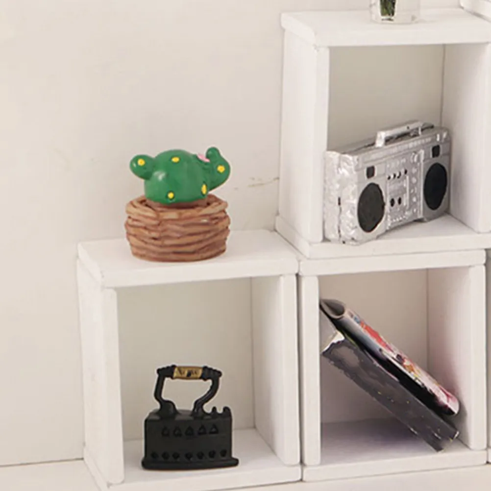 

4Pcs Miniature Cabinet Small Storage Shelf Mini Furniture for Mini House Decoration DIY Miniature Furniture Cabinet