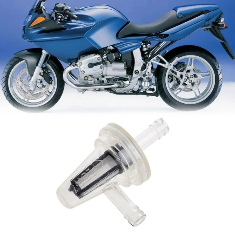 1pc Motorcycle Fuel Filter Right Angle Inline 1/4