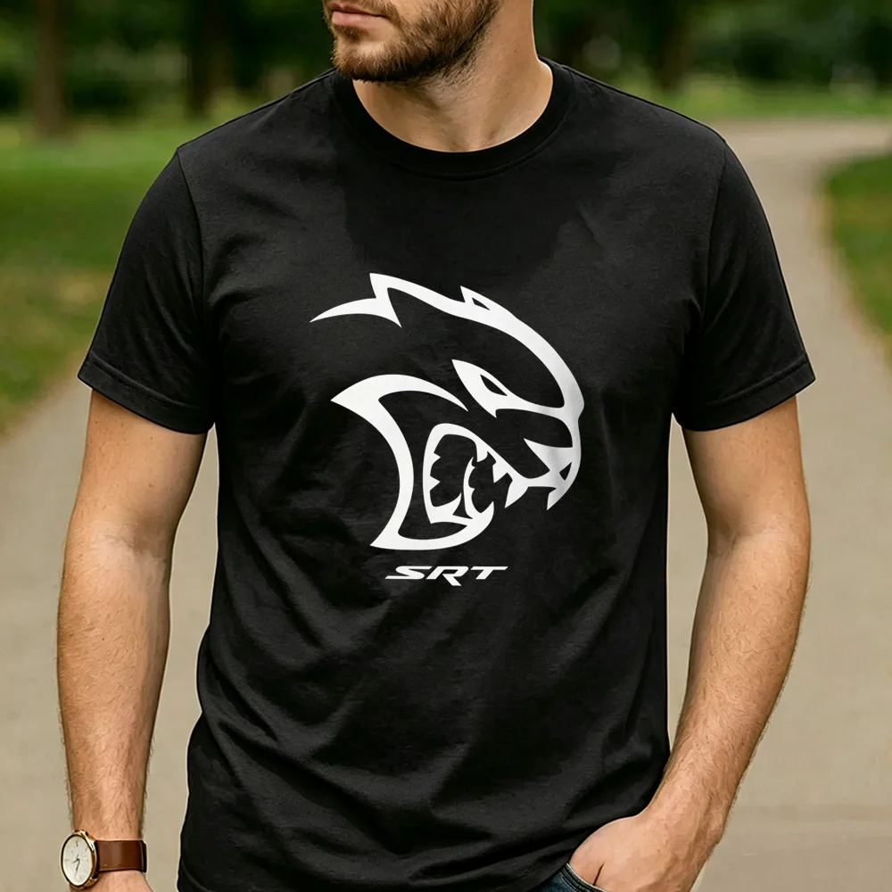 SRT Hellcat Wild Cat Head Graphic T Shirt Unisex Crew Neck Short Sleeve Racing Fan Holiday Gift Tee