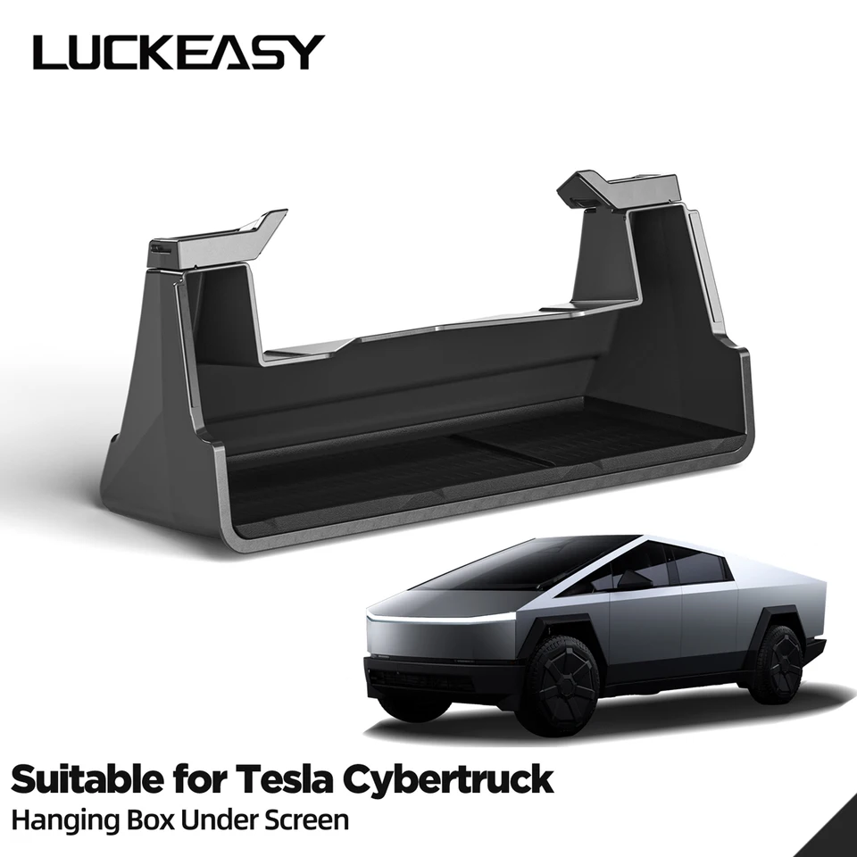 테슬라 사이버트럭 2024-2026 차량용 LUCKEASY 숨김 수납함 정리함 케이스 트레이 중앙 제어 화면 아래 부착 액세서리
