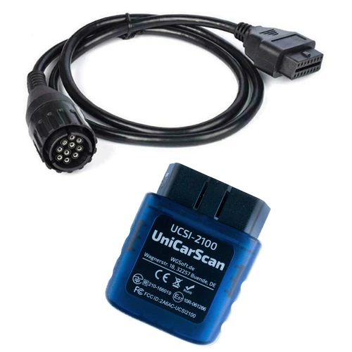 UniCarScan-Adaptador de diagnóstico Bluetooth para motocicleta BMW, compatible con Android, iOS, Motoscan, Bimmercode con Cable de 100cm