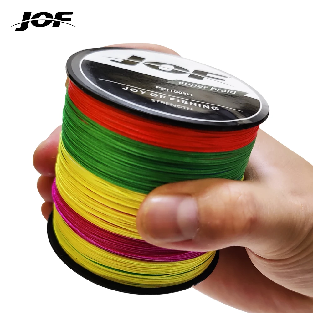 

JOF 8 нитей 300 м 500 м 1000 м 20Lb 30Lb 40Lb 50Lb100Lb плавающая рыболовная леска прочная Тяговая мощность износостойкая полиэтиленовая плетеная леска