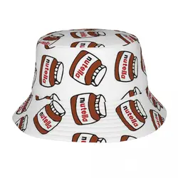 Foods Nutella Cartoon Bucket Hats Spring Picnic Headwear Fishing Hat for Outdoor Sport Unisex Bob Hats Lightweight