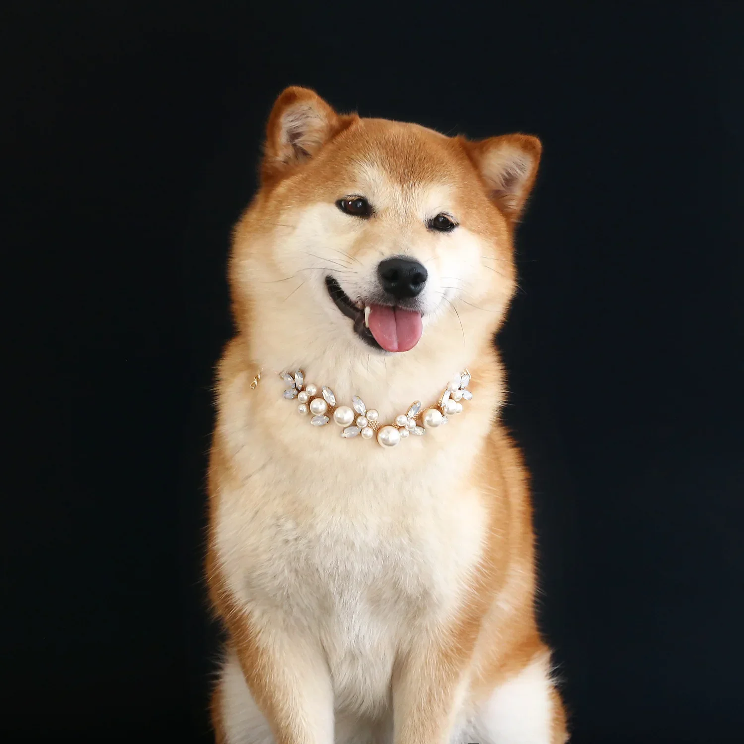 Pet Dog Wedding Pearls Collar Jeweled Cat Collar Studded Glinting Rhinestones Wedding Necklace Costume Accessories Photo Props