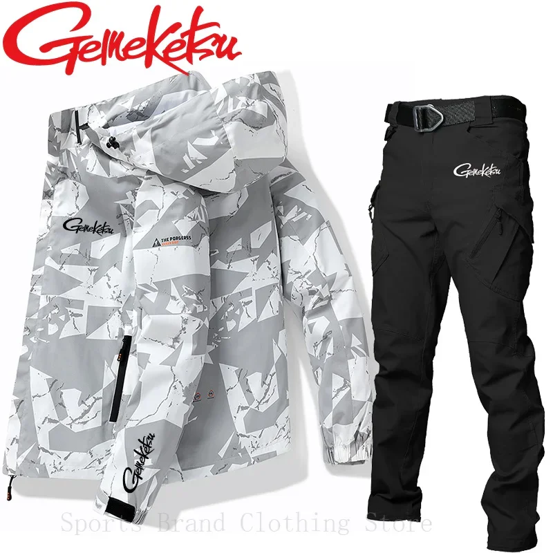 Imagem -03 - Terno de Pesca Respirável Camuflado Masculino Conjunto de Caminhadas à Prova de Vento e Secagem Rápida Confortável e Elegante Conjunto Esportivo Novo