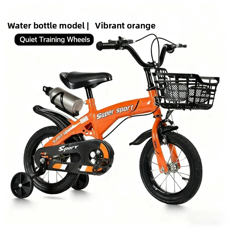

Vikabe Children's Orange Bicycle Top with Kettle Model for Boys And Girls 3-6 9-10 Years Old - Durable Kids' Cycling Equipment