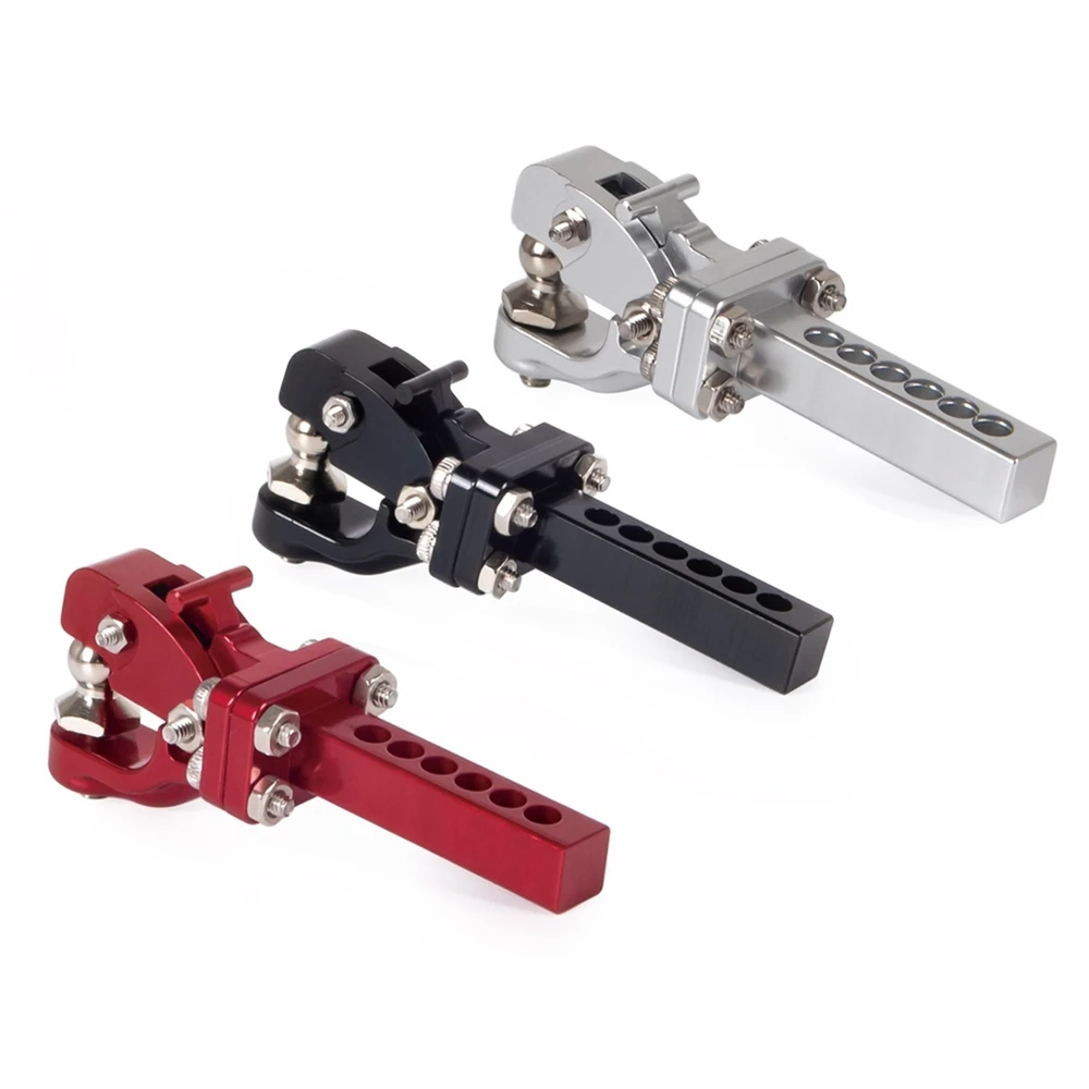 ABXY CNC Metal Trailer Tow Hook Drop Hitch for 1/10 RC Crawler Car TRX4 SCX10 90046 Upgrade Parts,Black