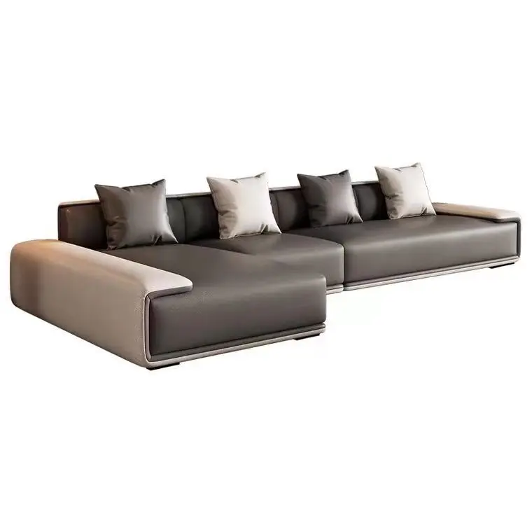 

Italian modern simple living room technology fabric sofa straight row concubine light luxury large and small apartment leave-in