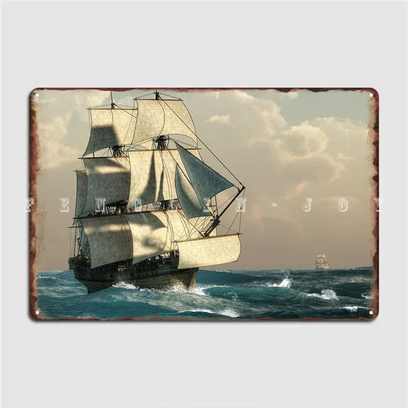 Pirates On The High Seas Metal Sign Wall Cave Party Printing Plaques Tin Sign Poster
