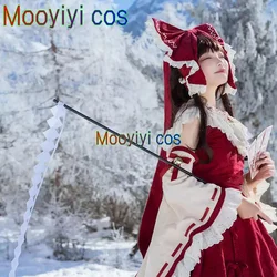 New Mooyiyi cos Hakurei Reimu Cosplay costume Halloween Christmas Role Playing Party Comic S-XL SIZE Project customized in stock