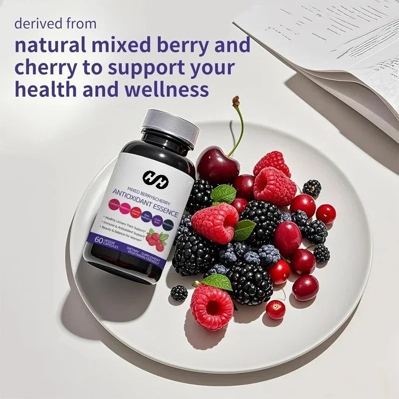 Antioxidant Supplements - Skin, Healthy Aging, Immune Support， Cranberry, Grape Seed and Berry Blend, Vegetarian Capsules