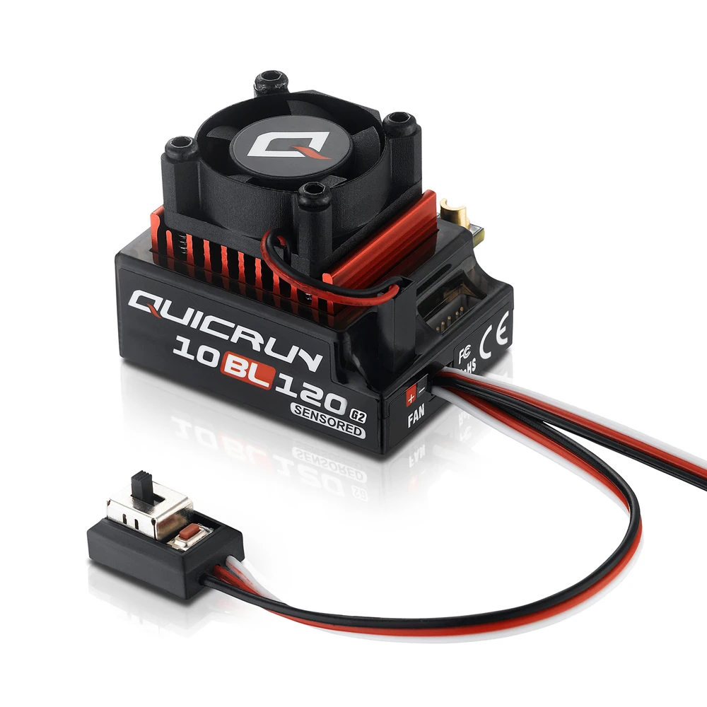 Hobbywing QUICRUN 10BL120 G2 120A Sensored Brushless ESC 2-3S Lipo W/ Card for 1/10 1/8 RC Buggy Drift Racing Cars Model Parts