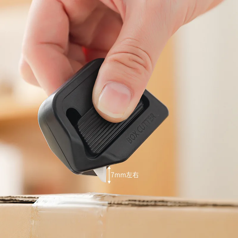 Paper Box Slicer Retractable Utility Knife Magnetic Ceramic Box Cutter for Home Office Portable Packing Tool
