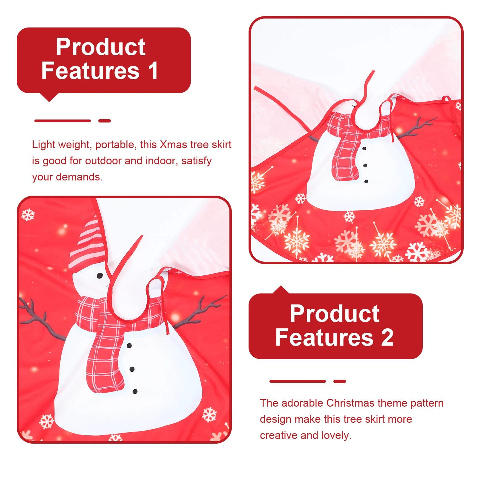 

Xmas Tree Skirt Decorative Cloth Christmas Decoration Adorable Theme Design Romantic Festive Atmosphere Supermarkets Malls