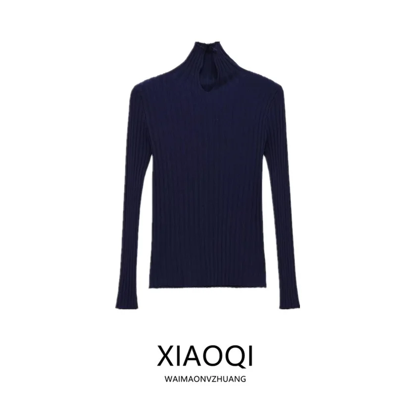 

Women's Knitted Long Sve Ne Top Autumn New Arrival Simple Sle Regular Length Casual Wear Winter Season 2025